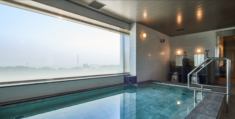 展望風呂で朝風呂